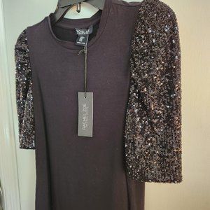 Rachel Roe Cocktail blouse with sequin sleeves. Size M